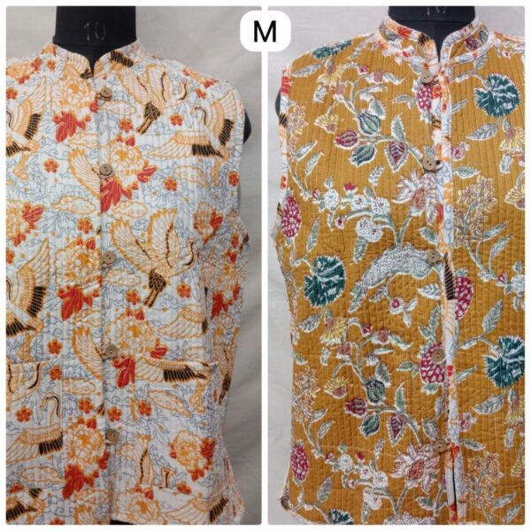 Jaipuri Print reversible Sleeveless jacket