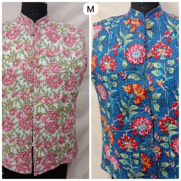 Jaipuri Print reversible Sleeveless jacket