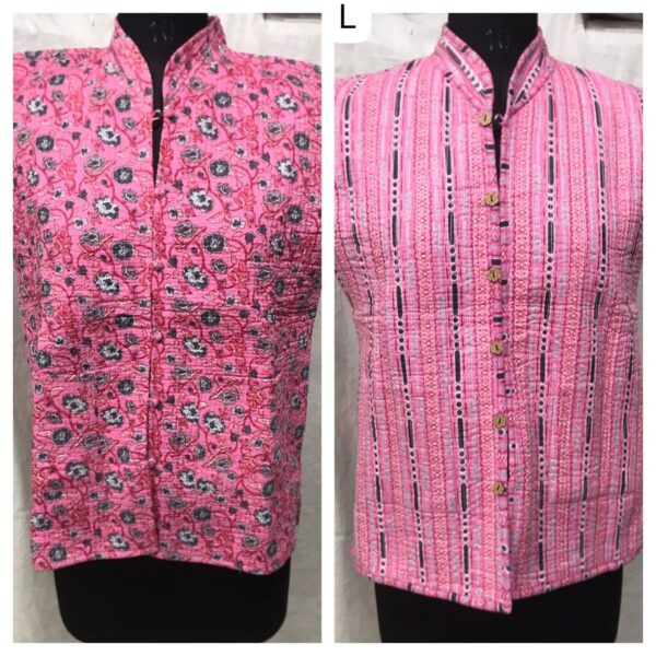 Jaipuri Print reversible Sleeveless jacket