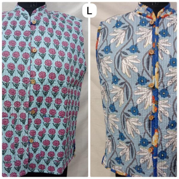 Jaipuri Print reversible Sleeveless jacket