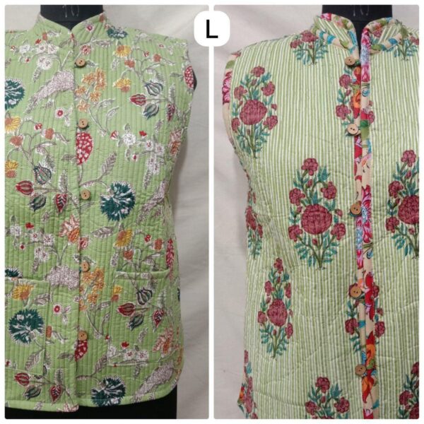 Jaipuri Print reversible Sleeveless jacket