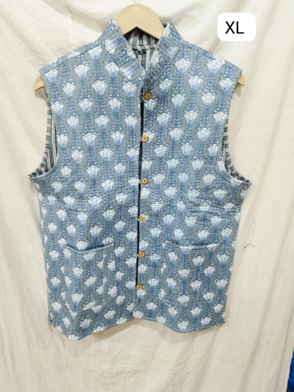 Jaipuri Print reversible Sleeveless jacket