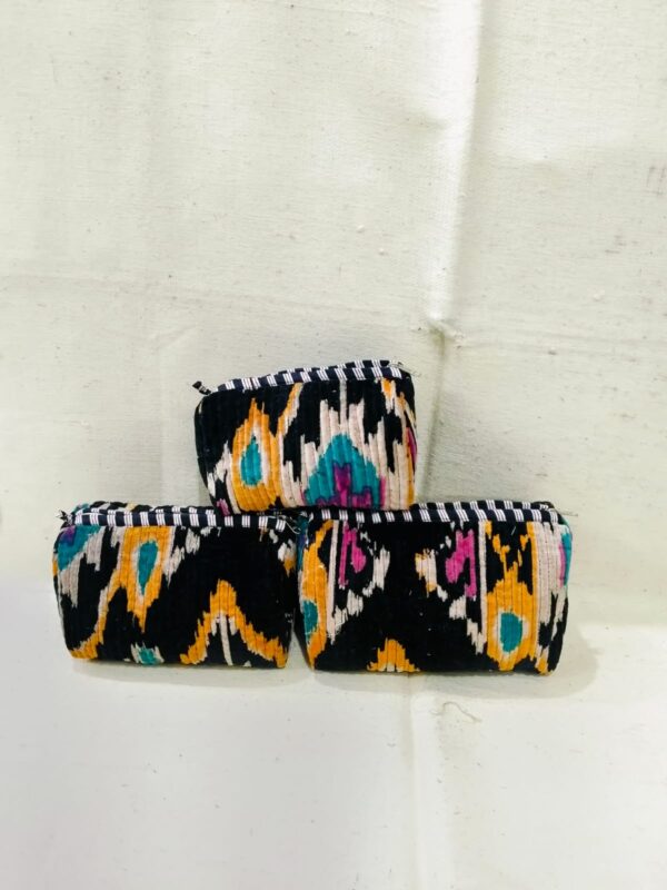 Jaipuri Print Velvet Makeup Bag