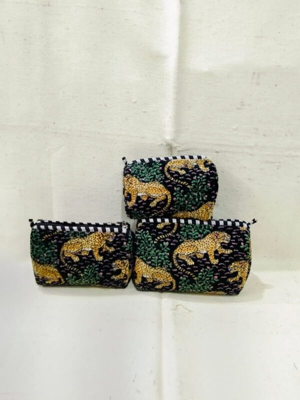 Jaipuri Print Velvet Makeup Bag