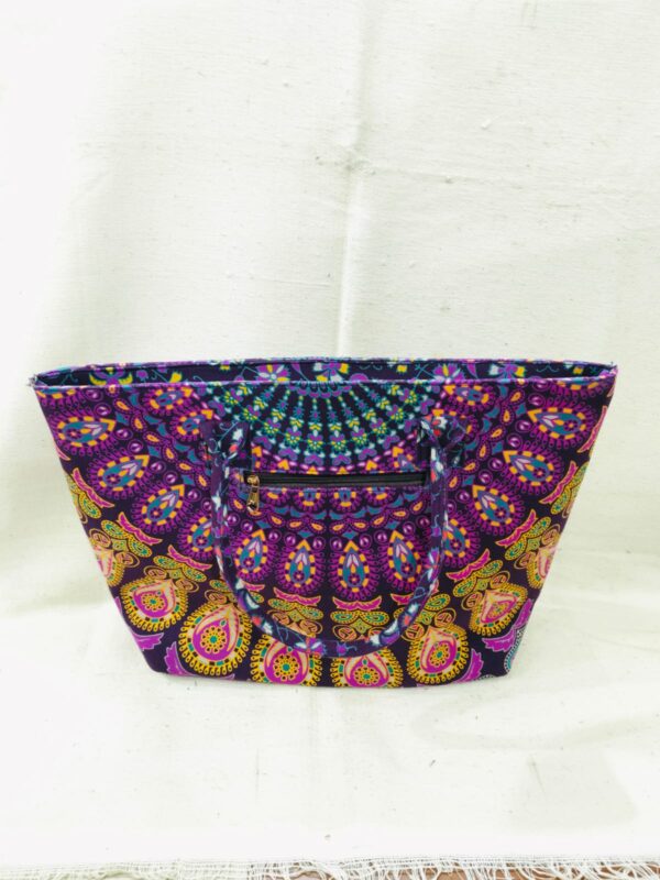 Mandala Tote Zip Bag With 1 Small Bag
