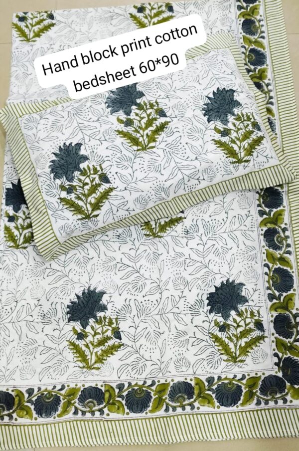 Block Print Bedsheet With 1 Pillow