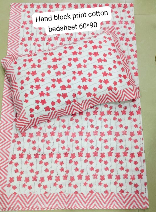 Block Print Bedsheet With 1 Pillow