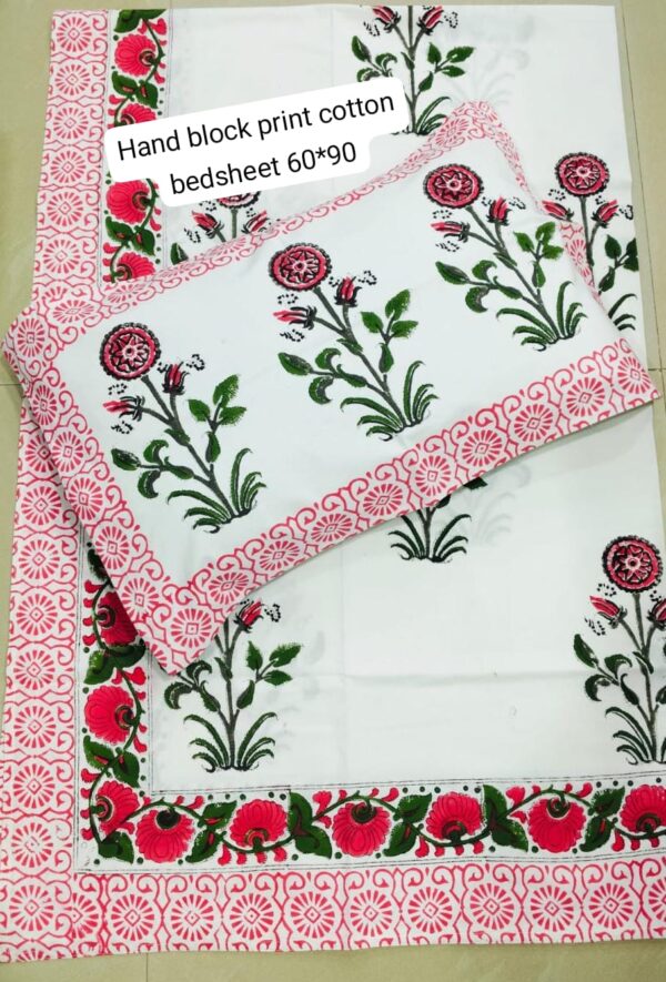 Block Print Bedsheet With 1 Pillow