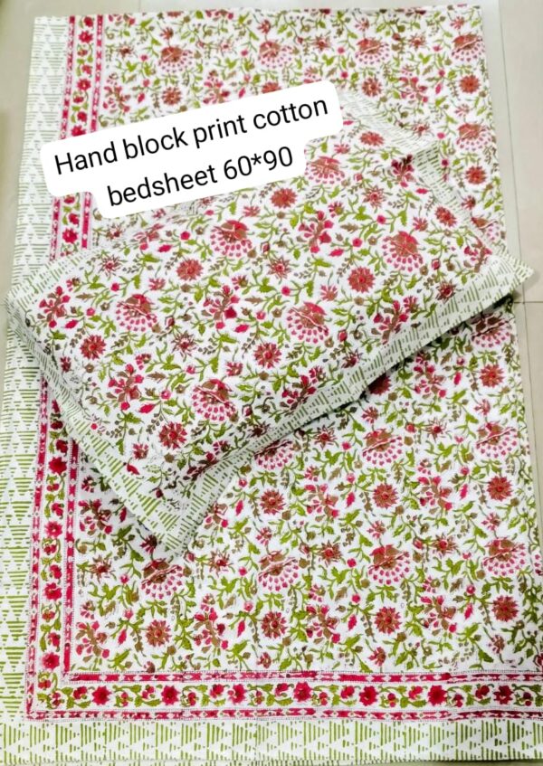 Block Print Bedsheet With 1 Pillow