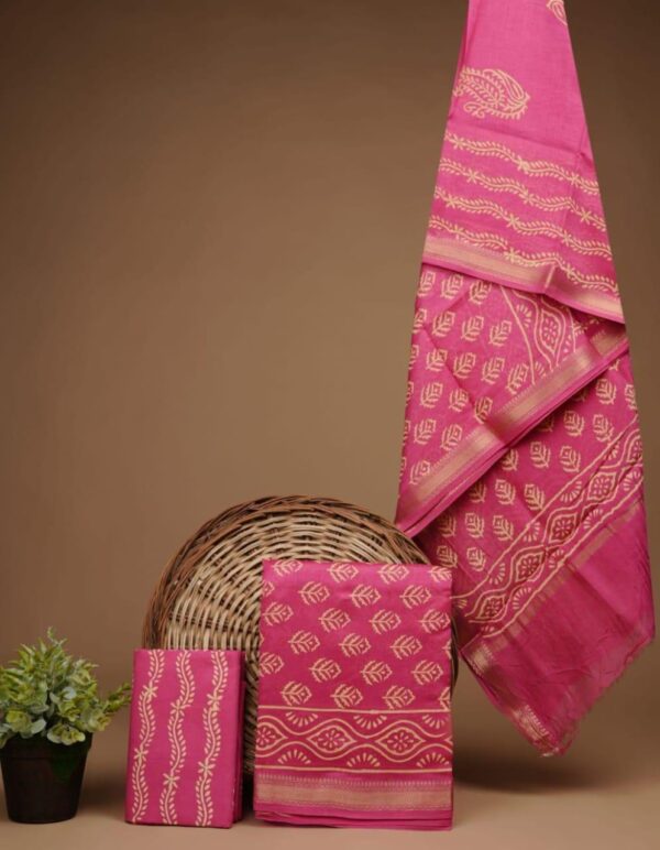 Block Print Maheshwari Suit