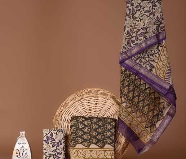 Block Print Maheshwari Suit