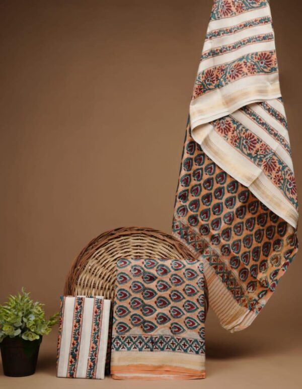 Block Print Maheshwari Suit