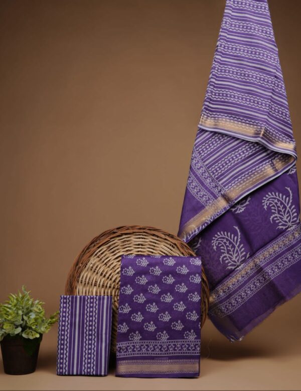 Block Print Maheshwari Suit