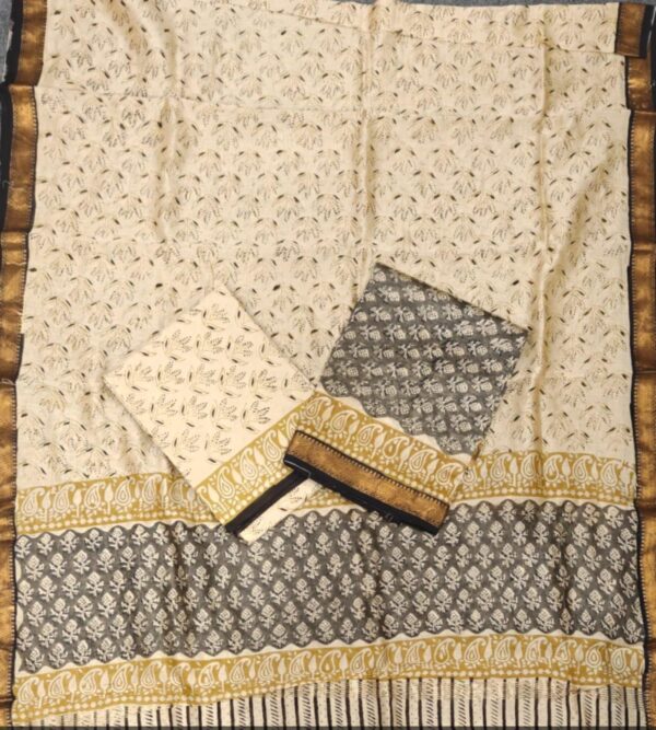 Block Print Maheshwari Suit