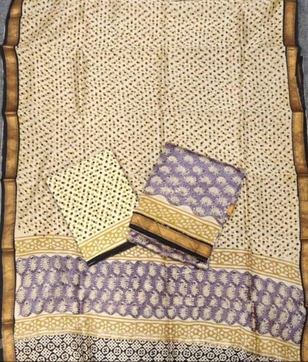 Block Print Maheshwari Suit