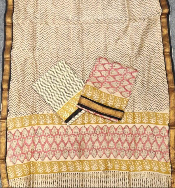 Block Print Maheshwari Suit