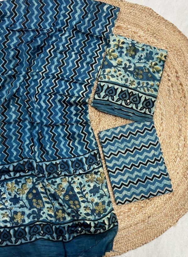 Modal Silk With Dupatta Modal Silk  With Bottom Maslin Cotton