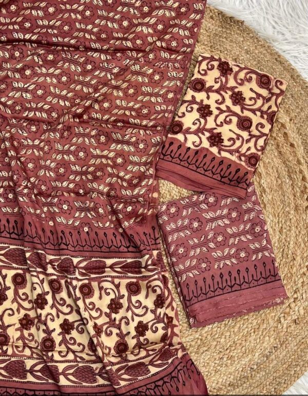 Modal Silk With Dupatta Modal Silk  With Bottom Maslin Cotton
