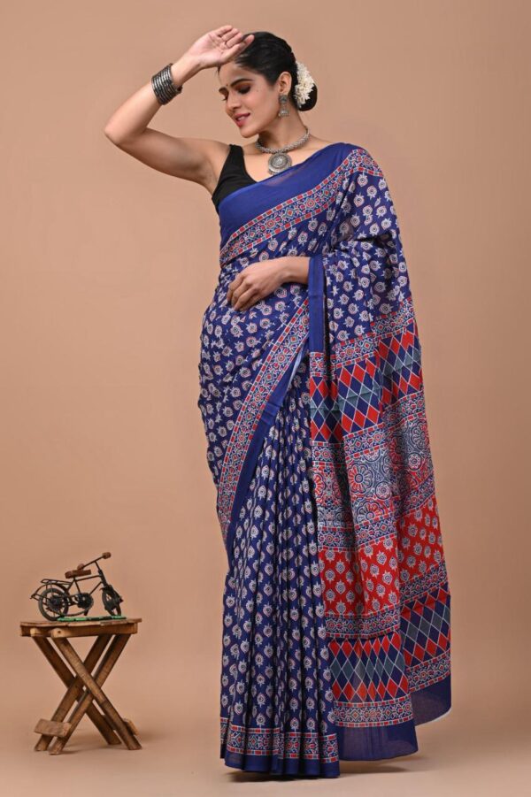 Jaipuri Printed Mul Mul Cotton Saree