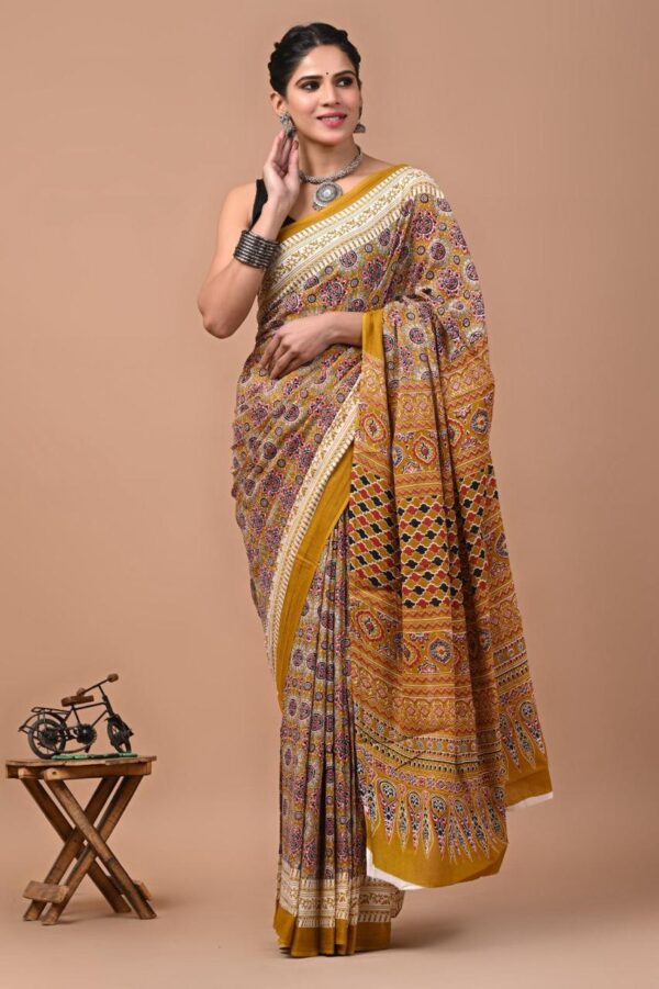 Jaipuri Printed Mul Mul Cotton Saree