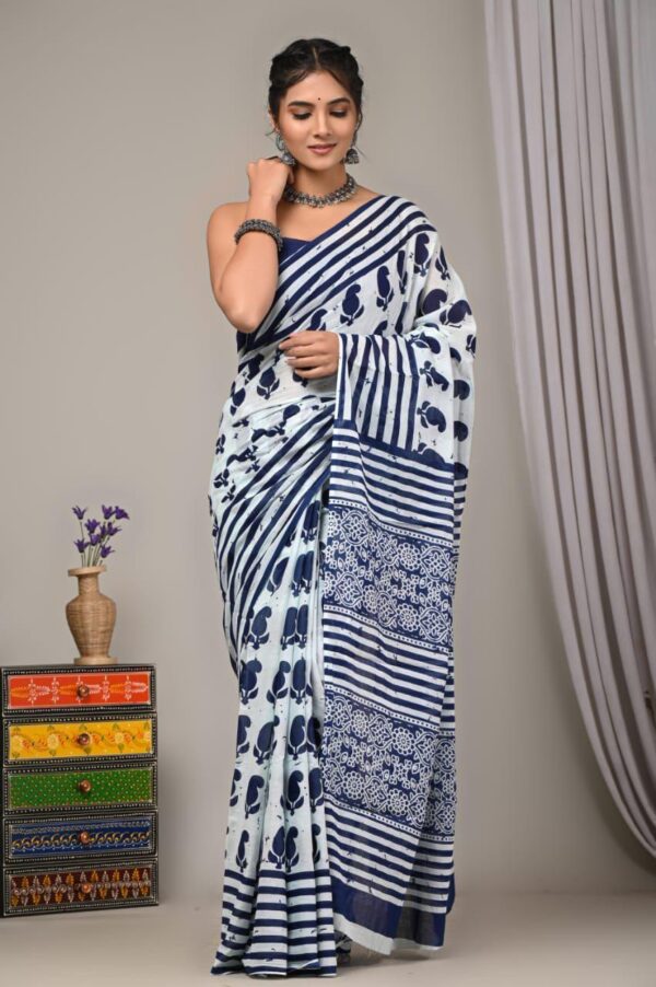 Jaipuri Printed Mul Mul Cotton Saree