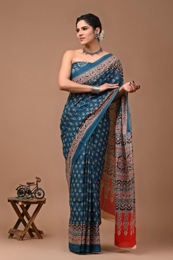 Jaipuri Printed Mul Mul Cotton Saree