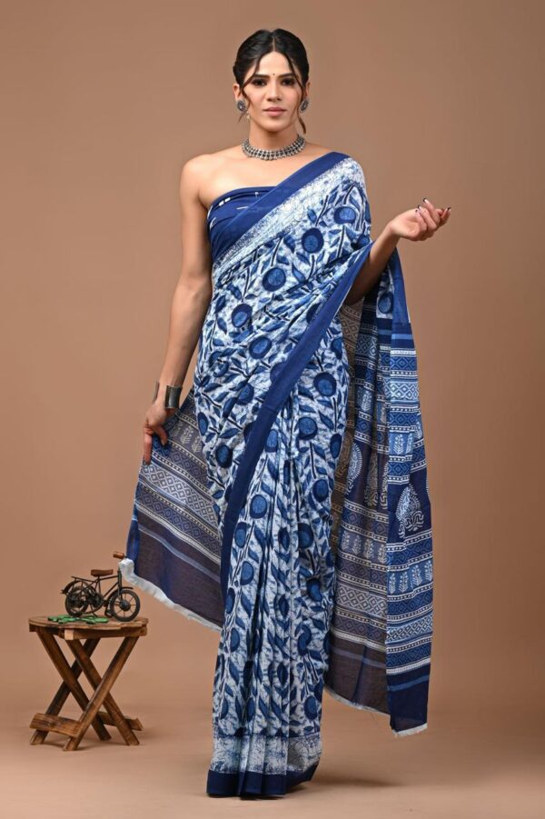 Jaipuri Printed Mul Mul Cotton Saree