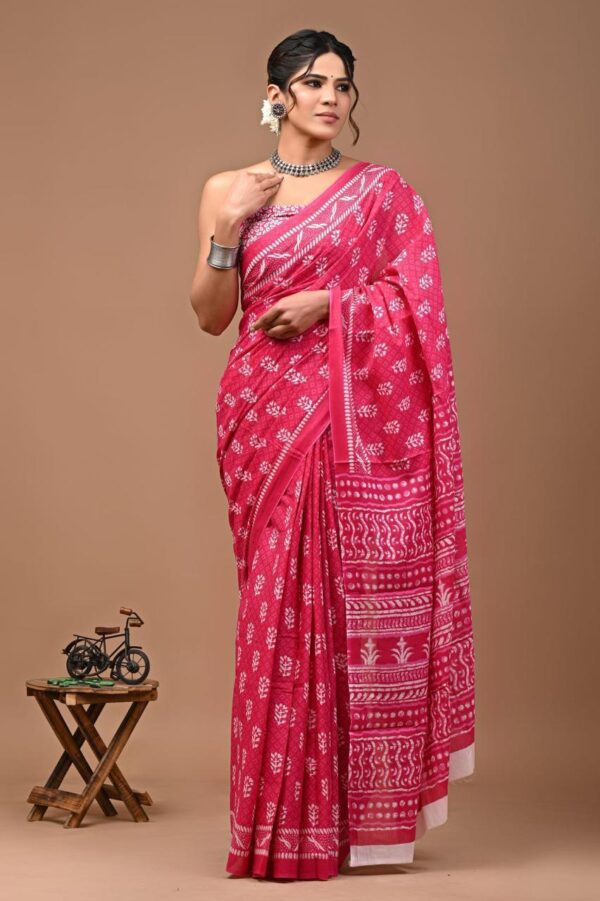 Jaipuri Printed Mul Mul Cotton Saree