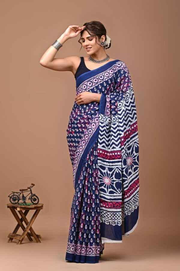 Jaipuri Printed Mul Mul Cotton Saree