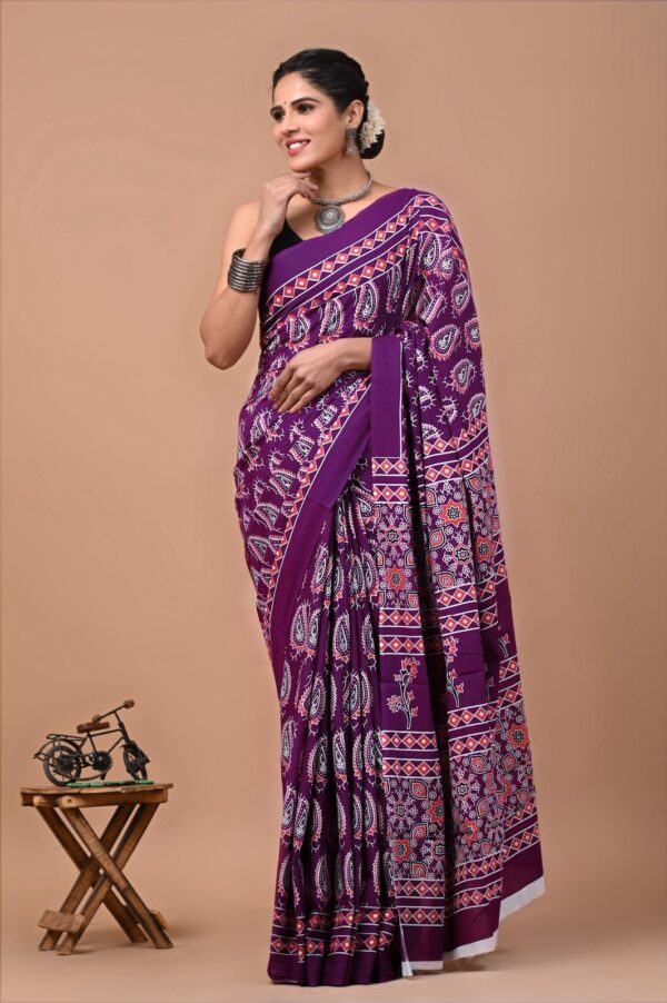 Jaipuri Printed Mul Mul Cotton Saree