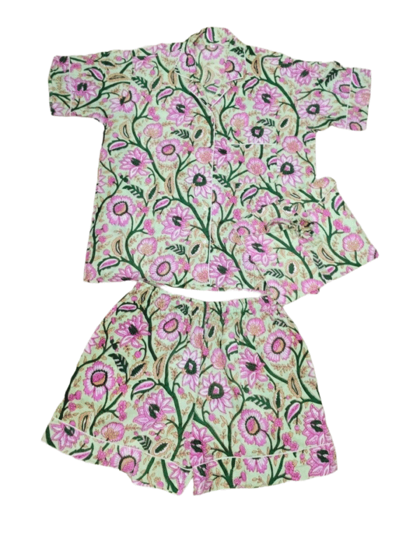 Jaipuri Print Short Night Suit