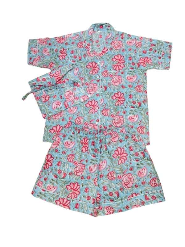 Jaipuri Print Short Night Suit