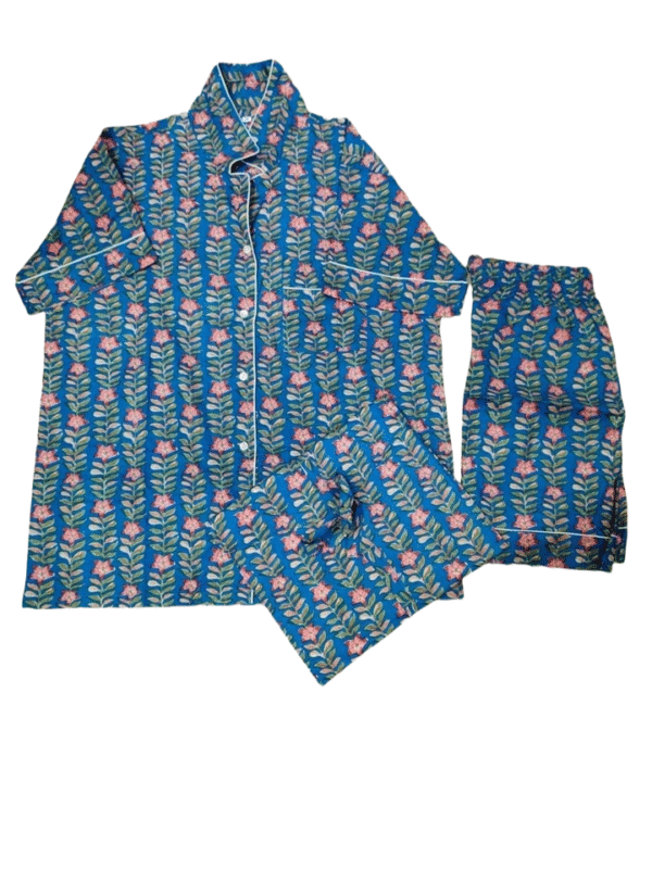 Jaipuri Print Short Night Suit