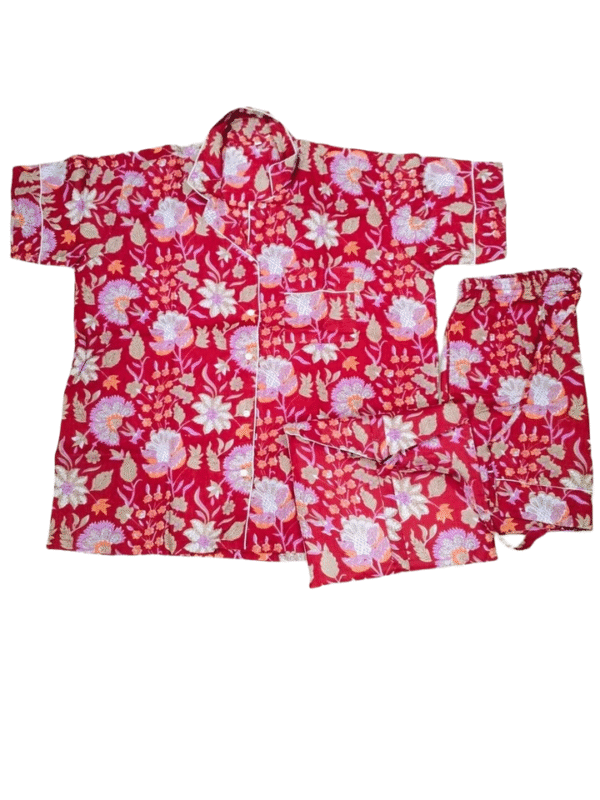 Jaipuri Print Short Night Suit