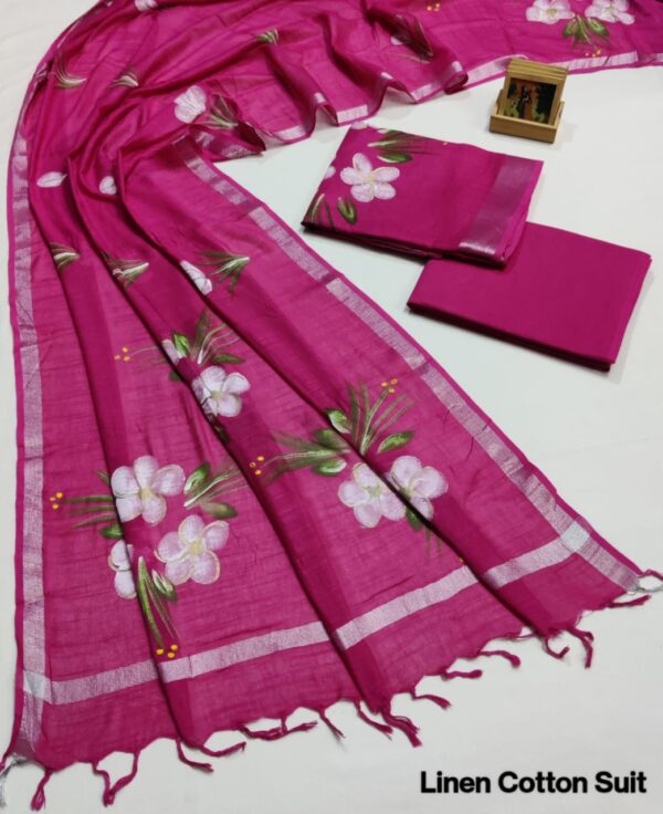 Hand Block Print Linen Cotton Suit