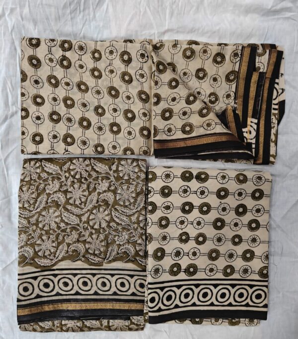 Hand Block Print Chanderi Silk Suit
