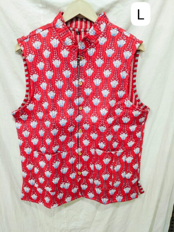 Jaipuri Print reversible Sleeveless jacket