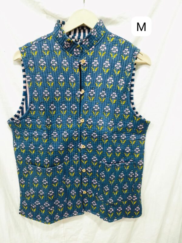 Jaipuri Print reversible Sleeveless jacket
