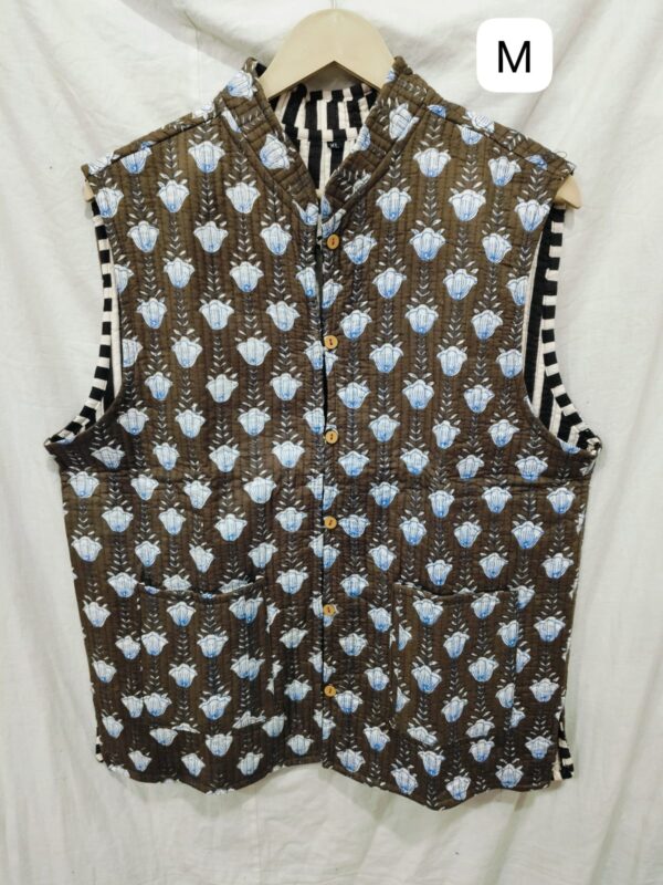 Jaipuri Print reversible Sleeveless jacket
