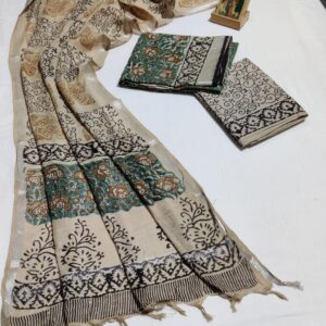Hand Block Print Linen Cotton Suit