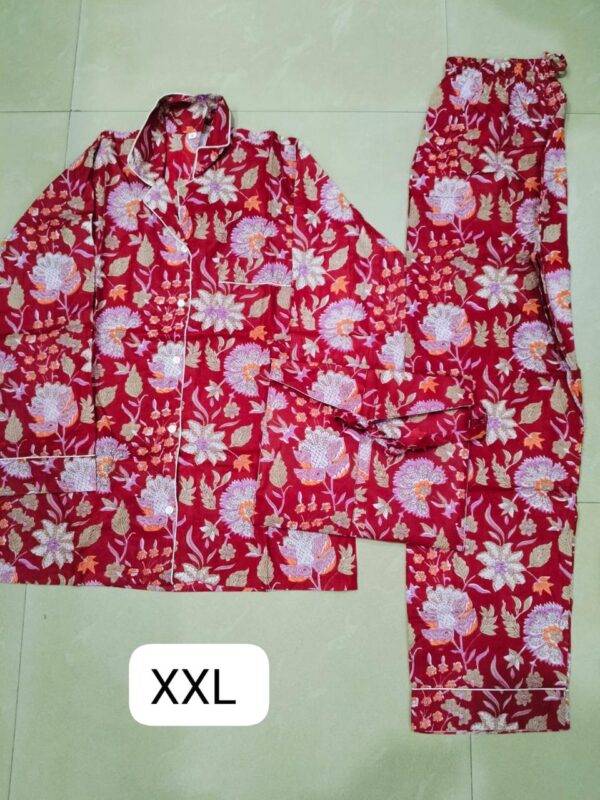 Jaipuri Print Night Suits Long