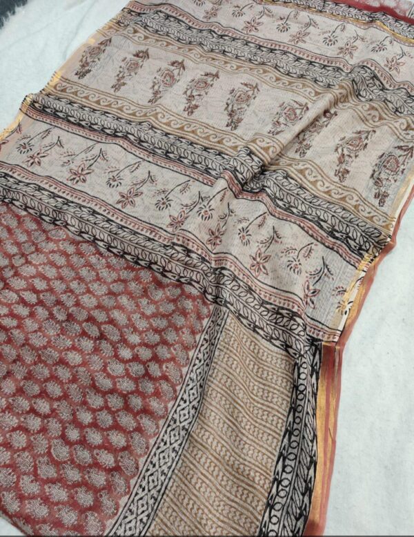 Block Print Kota Dorriya Saree