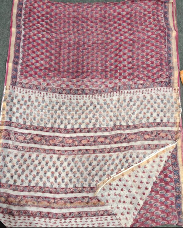 Block Print Kota Dorriya Saree