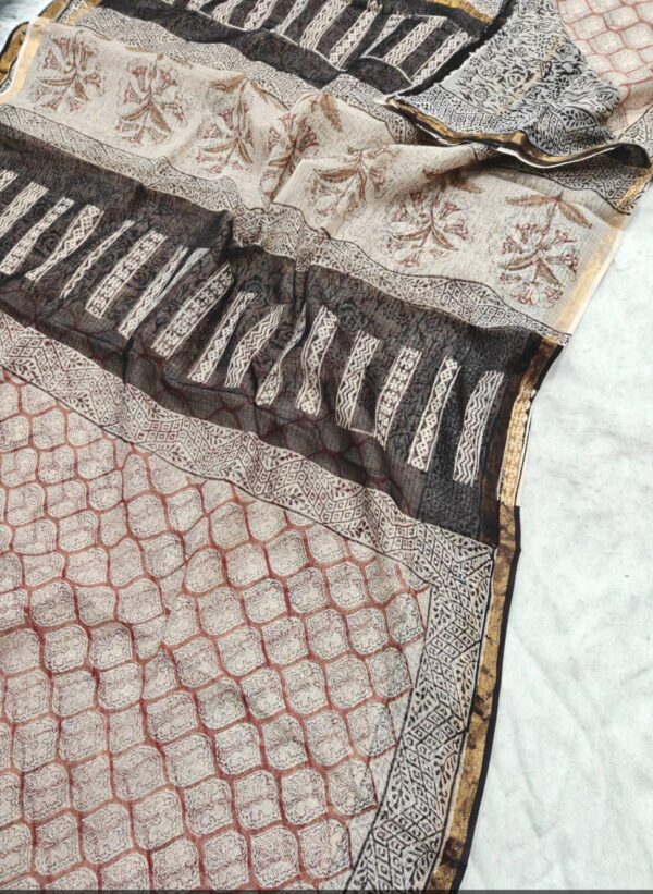Block Print Kota Dorriya Saree