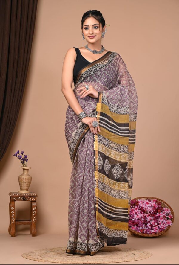 Block Print Kota Dorriya Saree