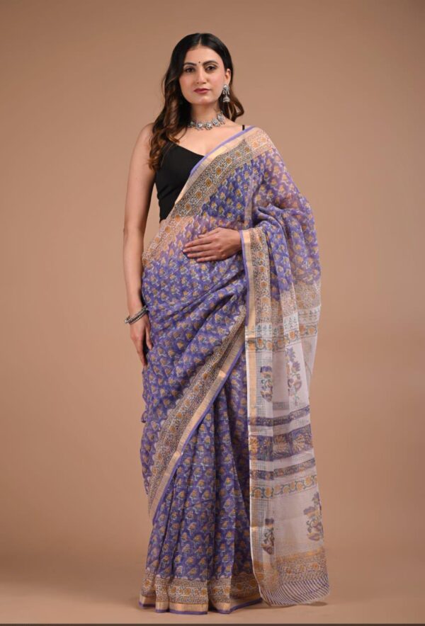 Block Print Kota Dorriya Saree