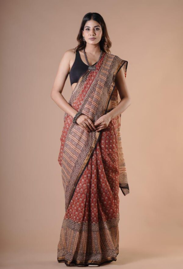Block Print Kota Dorriya Saree