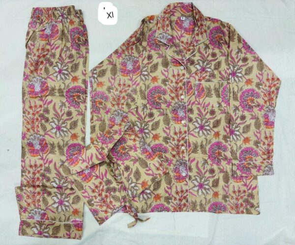 Jaipuri Print Night Suits Long