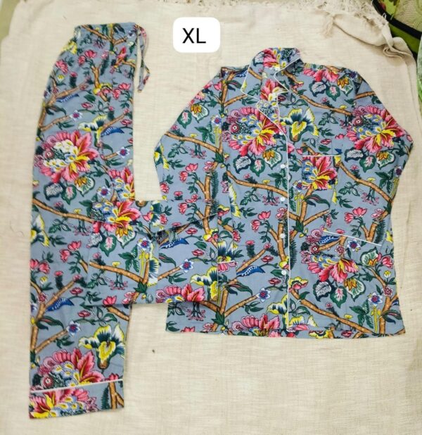 Jaipuri Print Night Suits Long