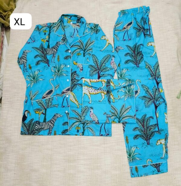 Jaipuri Print Night Suits Long